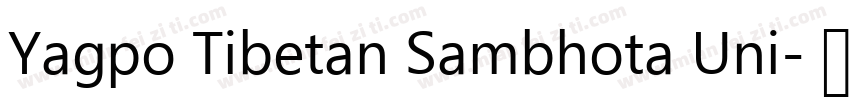 Yagpo Tibetan Sambhota Uni字体转换